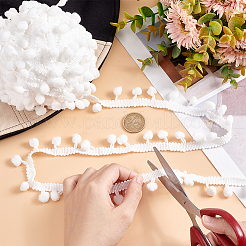 Кружевная отделка с кисточками из полиэстера OCOR-WH0073-92B