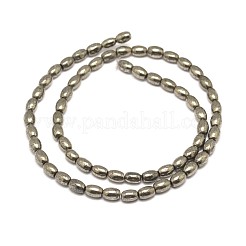 Естественно пирит риса шарики нити G-I125-102B