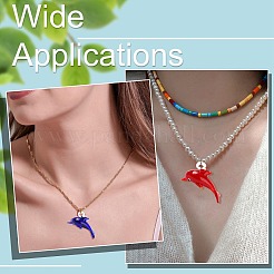 10 шт. 5-х цветные подвески ручной работы из серебряной фольги в технике лэмпворк LAMP-CJ0002-53