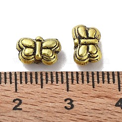 チベット風合金ビーズ  カドミウムフリー＆鉛フリー  蝶  アンティーク黄金  5.5x8.5x4mm  穴：1.2mm  約1428個/1000g&nbsp;FIND-A035-09AG