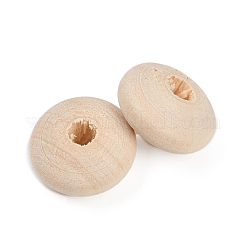 Необработанные деревянные бусины-рондели&nbsp;WOOD-WH0029-53A