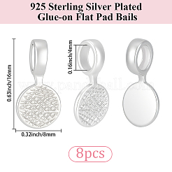 8 pz di ganci piatti in ottone da incollare&nbsp;KK-BBC0028-05S
