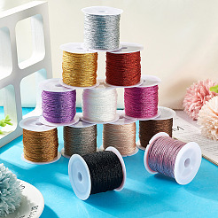 4 rollo de cordón metálico redondo de 4 colores.&nbsp;MCOR-TA0001-01B