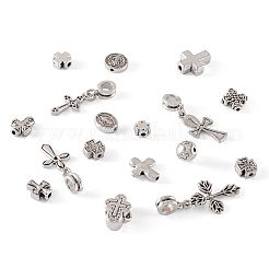 Perline in lega stile tibetano&nbsp;TIBEB-TA0001-17AS