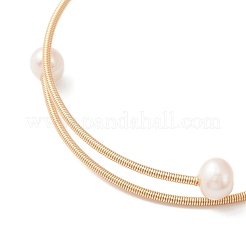 Bracciale rigido con perline naturali&nbsp;BJEW-JB09448