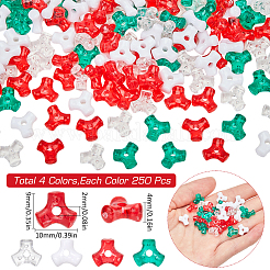 1000шт 4 цвета пластиковые бусины KY-SC0002-20