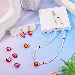 20 шт. 5 вида стеклянных эмалевых бусин&nbsp;GLAA-TA0003-49