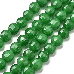 Природные окрашенные белого нефрита нитей бисера&nbsp;G-C179-A6mm-09