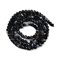 Натуральные полосатые агатовые бусы&nbsp;G-P553-G10-02