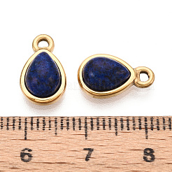 Подвески-слезинки из окрашенного натурального лазурита&nbsp;STAS-N109-209B-G