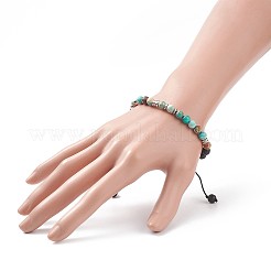 4шт 4 стиля натуральный смешанный драгоценный камень плетеные браслеты из бисера набор&nbsp;BJEW-TA00188