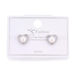 925 серьги-гвоздики из стерлингового серебра с микропаве из прозрачных кубических цирконий&nbsp;STER-N016-78P