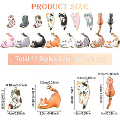 Подвески из сплава с принтом в 34 стилях&nbsp;ENAM-YW0005-28