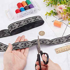 Ruban fleur de lys jacquard polyester style ethnique&nbsp;OCOR-WH0086-72A-01