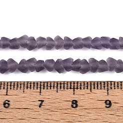 Матовые прозрачные стеклянные бусины&nbsp;X1-GLAA-N016-4mm-02