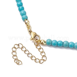 Ожерелья из синтетической бирюзы и натурального сердолика NJEW-TA00161