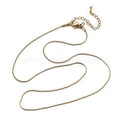 1 мм 304 нержавеющая сталь змеевидные цепочки ожерелья для женщин и мужчин NJEW-T016-11G
