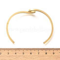 Ionenplattierung (IP) 304 Edelstahl-Manschettenarmbänder&nbsp;LS-BJEW-G611-01G