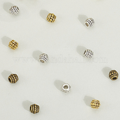 150 шт. 3-х цветные тибетские серебряные бусины TIBEB-PA0001-01