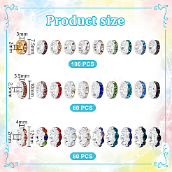 260 шт. 3-х видов проставочных бусин из цинкового сплава&nbsp;FIND-GA0007-07