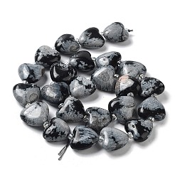 Природные снежинка обсидиан бисер нитей G-E614-A16-01