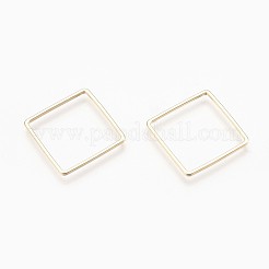 真鍮製フレームコネクター  ニッケルフリー  18KGP本金メッキ  菱形  20x20x1mm  辺の長さ：15mm&nbsp;X-KK-Q735-243G
