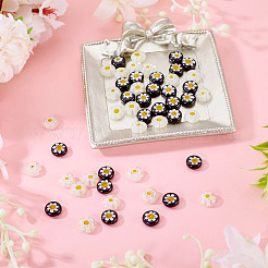 50 pièce de perles millefiori en verre soufflé faites à la main&nbsp;LAMP-TADJ0001-03A