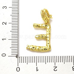 Placage en rack laiton micro pavé de zircone cubique breloques pendantes européennes&nbsp;KK-L210-015G-E