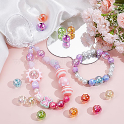 60pcs 10 Farben transparente Acrylperlen&nbsp;MACR-SC0001-29