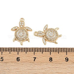 Латунные микропаве прозрачные подвески с фианитом&nbsp;KK-G535-02C-G