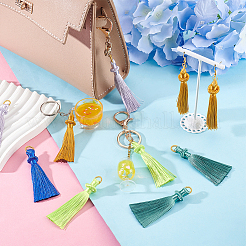20шт. подвеска-кисточка из двухцветного полиэстера AJEW-OC0003-44