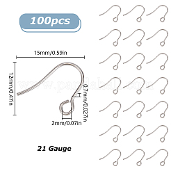 100 шт. крючки для сережек из хирургической нержавеющей стали 316&nbsp;STAS-LP0001-58