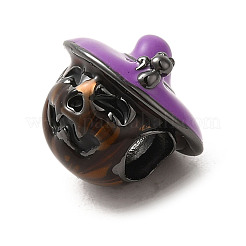 Cuentas europeas de esmalte de latón de halloween&nbsp;X1-KK-A203-04B-B
