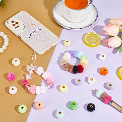 128 шт. 32 цвета имитация кроличьей шерсти европейские бусины&nbsp;FIND-PH0027-66