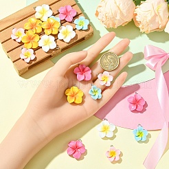 20 шт. подвески из смолы плюмерия 5 цветов&nbsp;RESI-YW0004-66