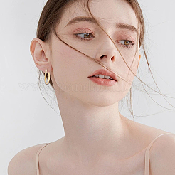 12 paire de boucles d'oreilles créoles en acier inoxydable 304&nbsp;EJEW-BBC0002-38B