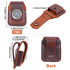 Кожаная сумка для хранения зажигалки AJEW-WH0277-47