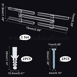 Настенные прозрачные акриловые подставки для медалей ODIS-WH0036-08