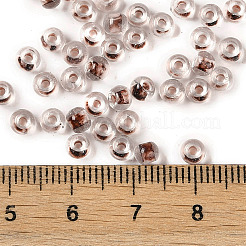 Perles de rocaille en verre de couleurs intérieures transparentes&nbsp;X1-SEED-A032-04S