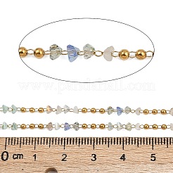 Цепочки из нержавеющей стали 304 ручной работы с бусинами CHS-P022-02G-02