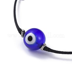 Bracelets réglables en corde de polyester ciré coréen&nbsp;BJEW-JB04467-01