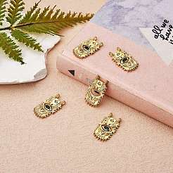 5шт латунные подвески с микропаве и кубическим цирконием ZIRC-SZ0004-47