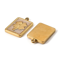 Anhänger aus Edelstahl 304 mit Emaille zum St. Patrick's Day&nbsp;STAS-I371-15G-02