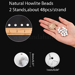 Природные Говлит бисер нитей&nbsp;G-AR0001-96