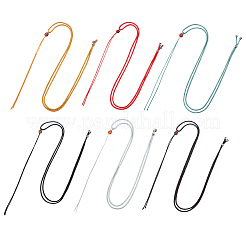 24 шт. 6-х цветное полиэстеровое ожерелье AJEW-SC0003-80