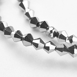 Стеклянные бусины с гальваническим покрытием &nbsp;LS-EGLA-J026-3mm-F19