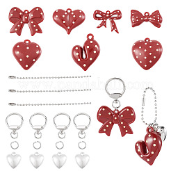 Kits para hacer llaveros con lazo de corazón&nbsp;DIY-TA0015-61