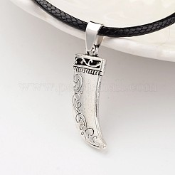 Тибетском стиле сплава ожерелья шкентеля&nbsp;NJEW-F197-21