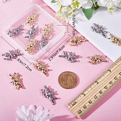 28 шт. 2-х цветные подвески ко Дню святого Валентина из нержавеющей стали 304 STAS-BBC0002-77