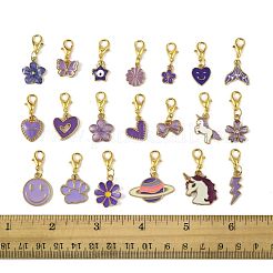 20шт 20 стиля подвеска из сплава эмали украшения&nbsp;HJEW-FS00047